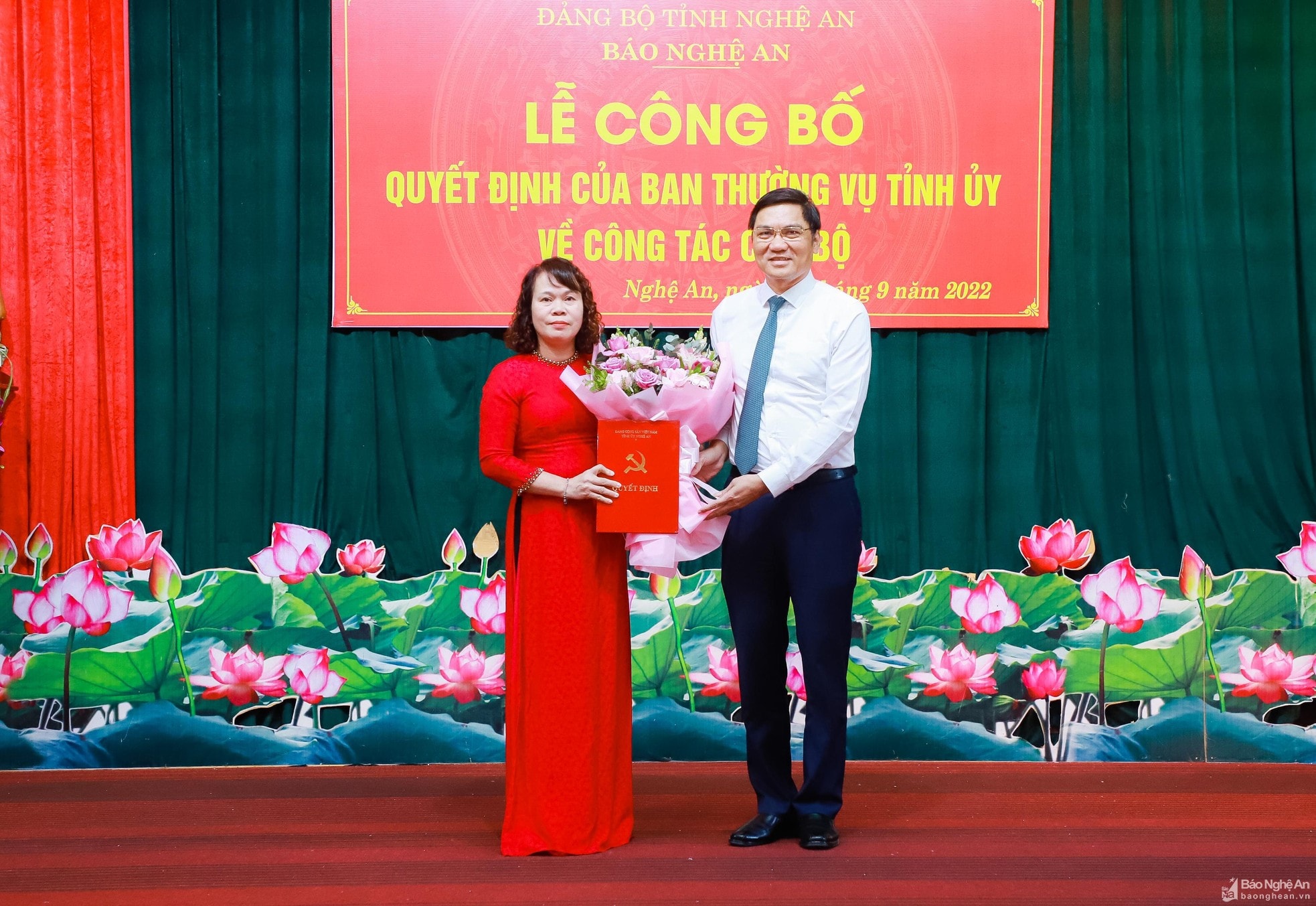 nha bao nguyen thi thu huong duoc bo nhiem pho tong bien tap bao nghe an hinh 1