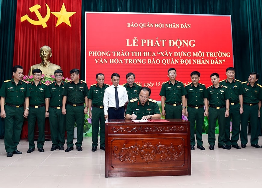 bao quan doi nhan dan phat dong phong trao thi dua xay dung moi truong van hoa trong co quan bao chi hinh 1