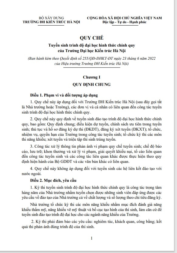 truong dai hoc kien truc ha noi chinh thuc cong bo diem chuan nam 2022 hinh 2