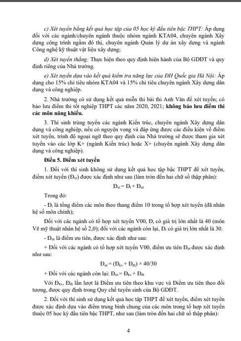 truong dai hoc kien truc ha noi chinh thuc cong bo diem chuan nam 2022 hinh 5