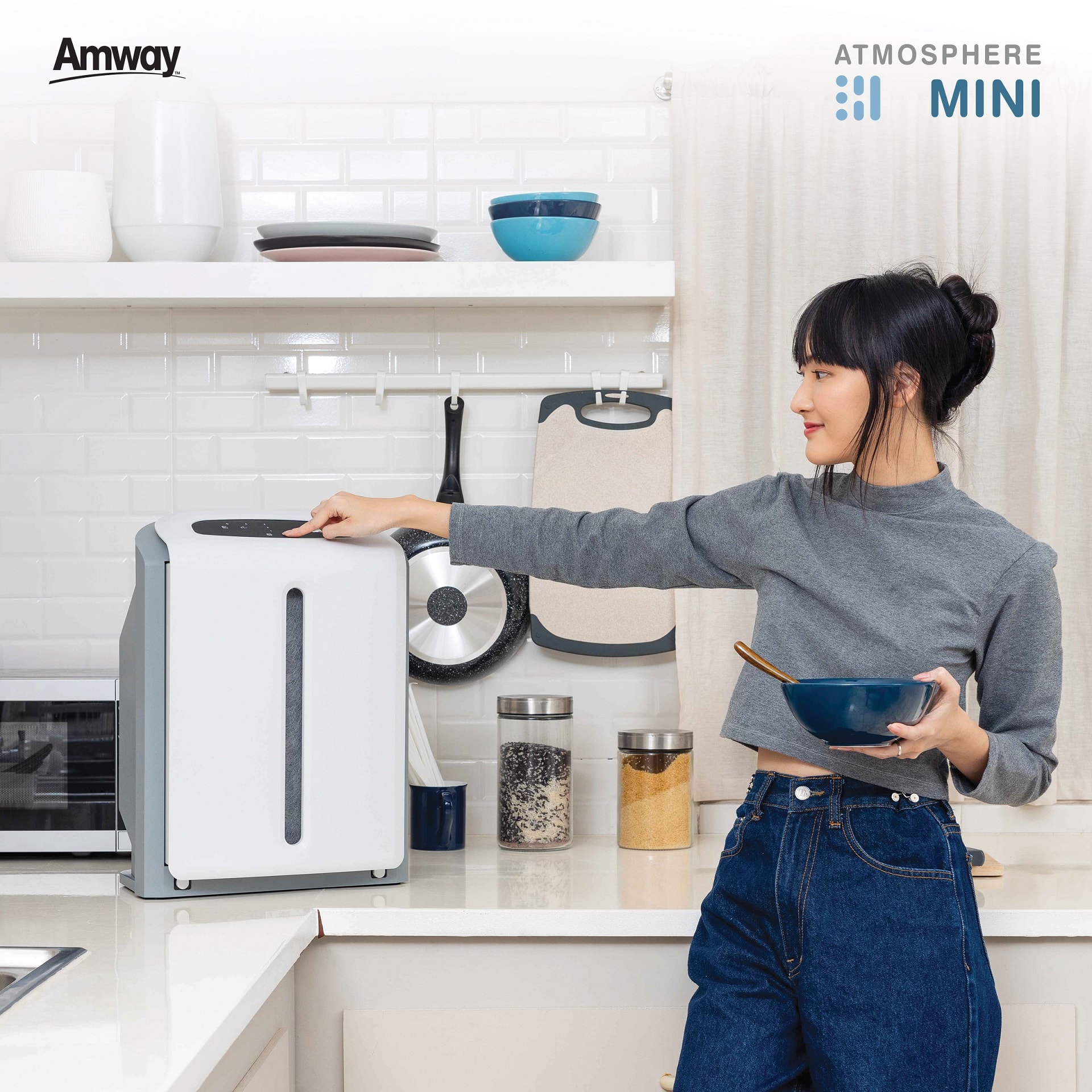 song khoe chu dong cung may loc khong khi amway atmosphere mini hinh 2