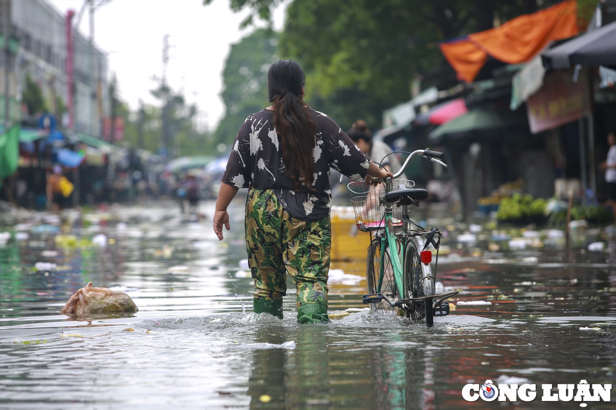 nghe an cho vinh ngap sau sau mua lon hinh 14