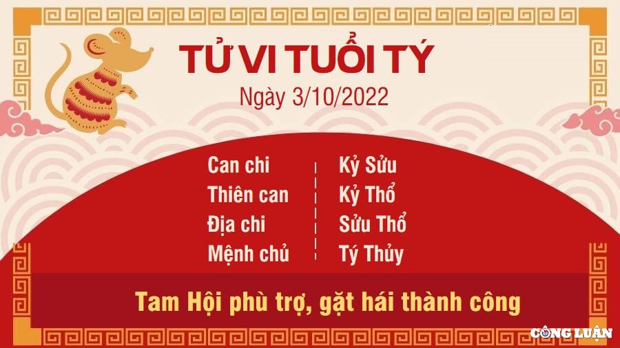 tu vi hom nay 3 10 2022 thu 2 ngay 8 9 am lich cua 12 con giap hinh 1