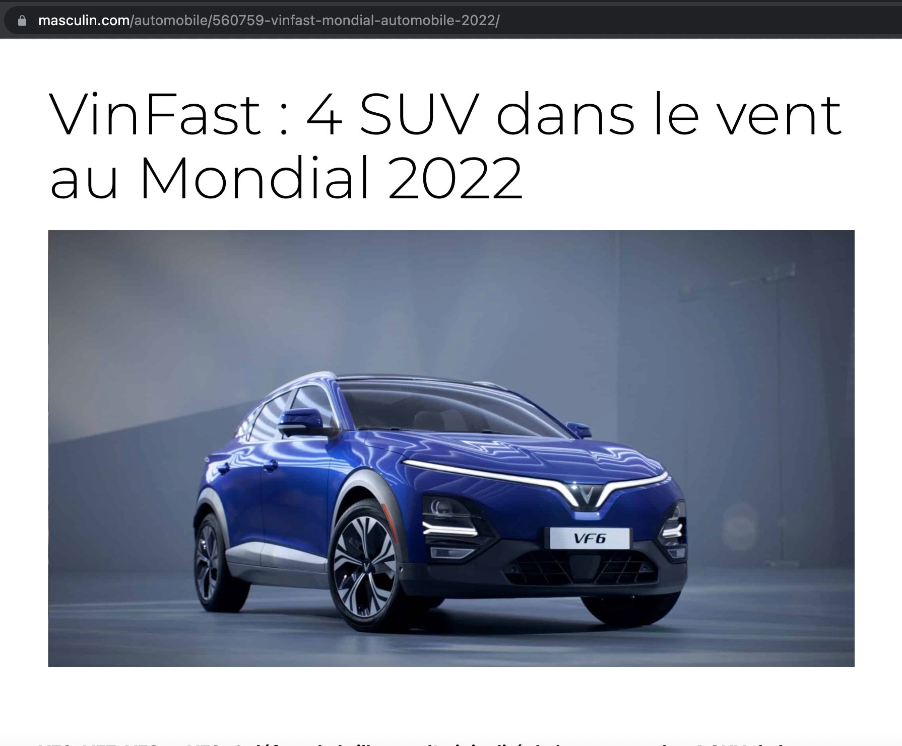 bao phap 4 mau suv cua vinfast lam mua lam gio tai paris motor show 2022 hinh 1