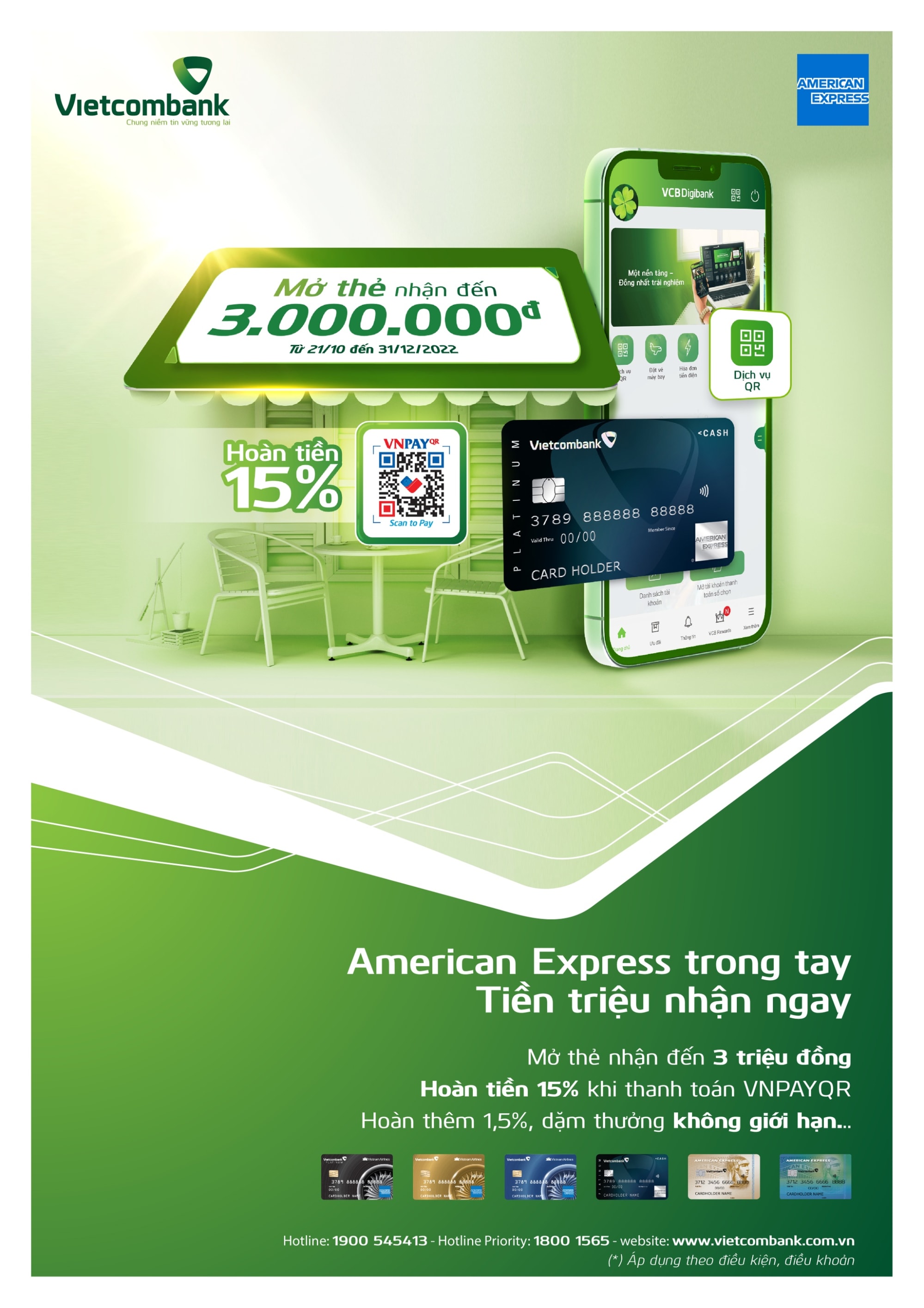 bung no uu dai cung the vietcombank american express hinh 1