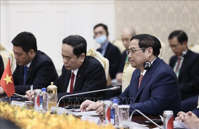 thu tuong pham minh chinh hoi dam voi thu tuong campuchia hinh 1