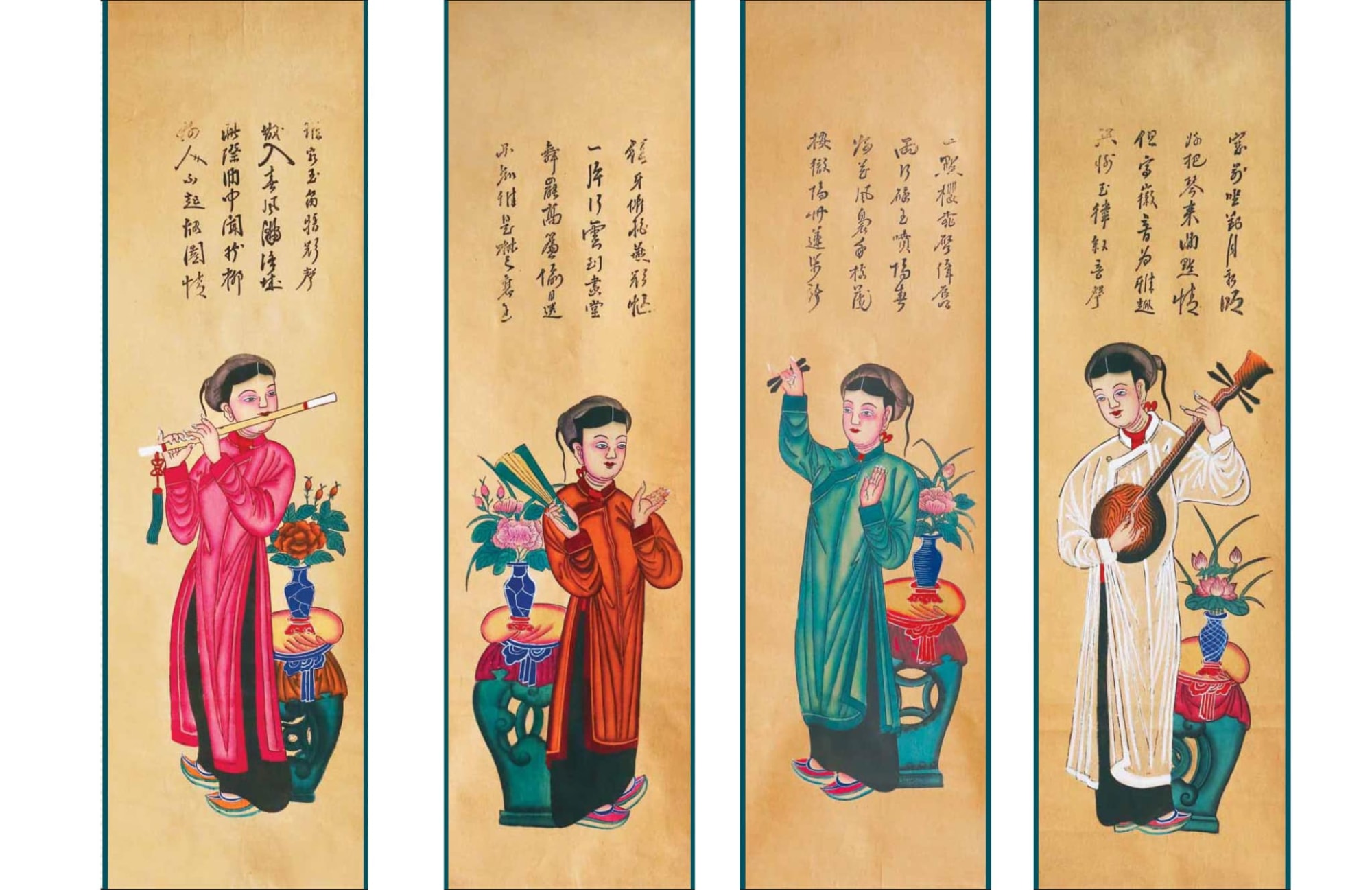 sac xuan duoc tai hien qua bo suu tap tranh dan gian tu binh hinh 3