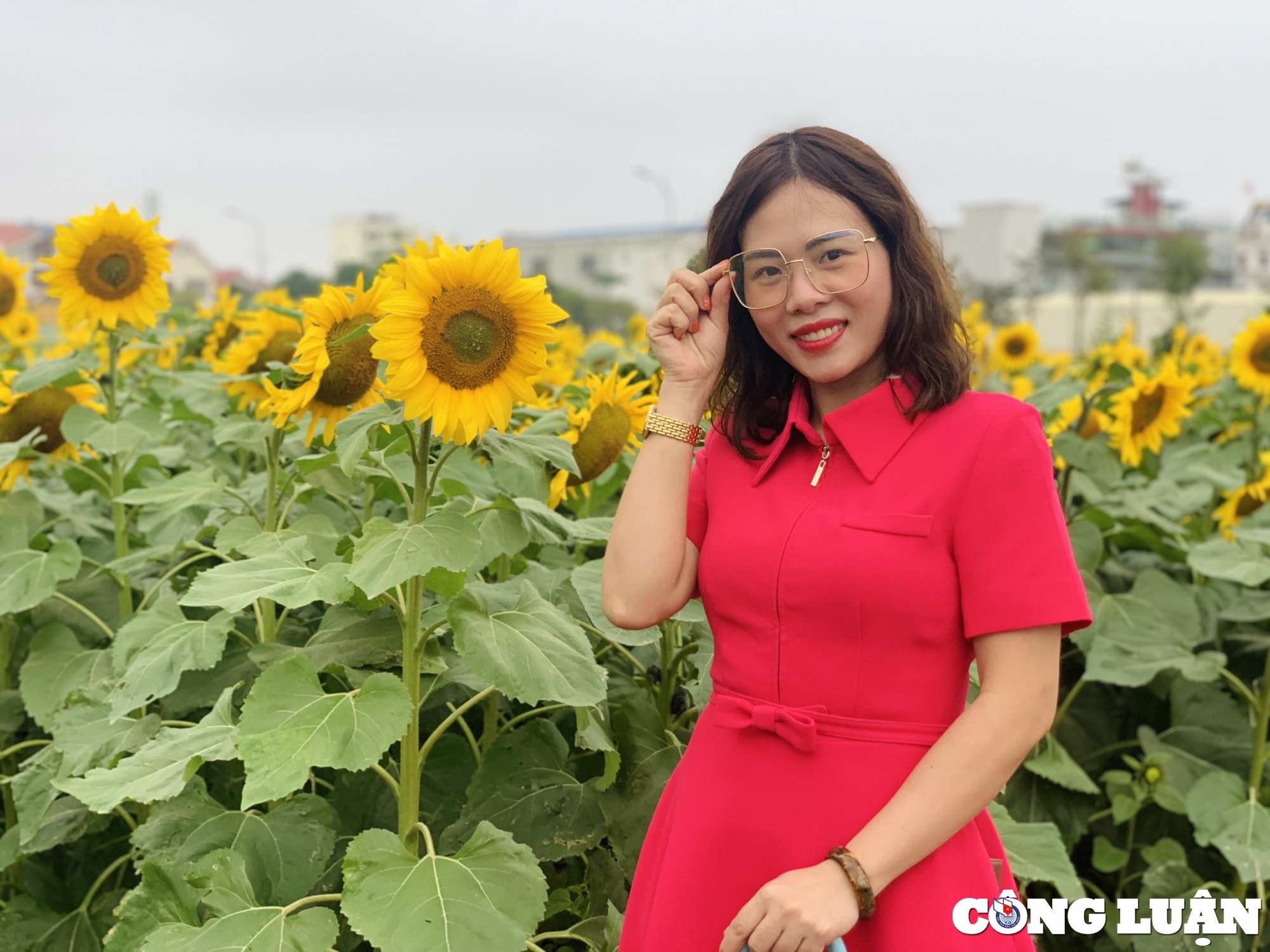 gioi tre hai duong dua nhau check in tai vuon hoa huong duong khong lo hinh 13