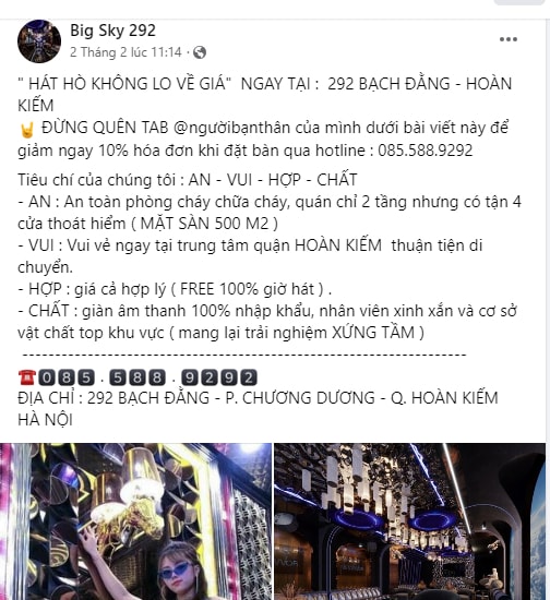 karaoke hoa nha hang an uong chay quang cao tim kiem khach den hat hinh 1