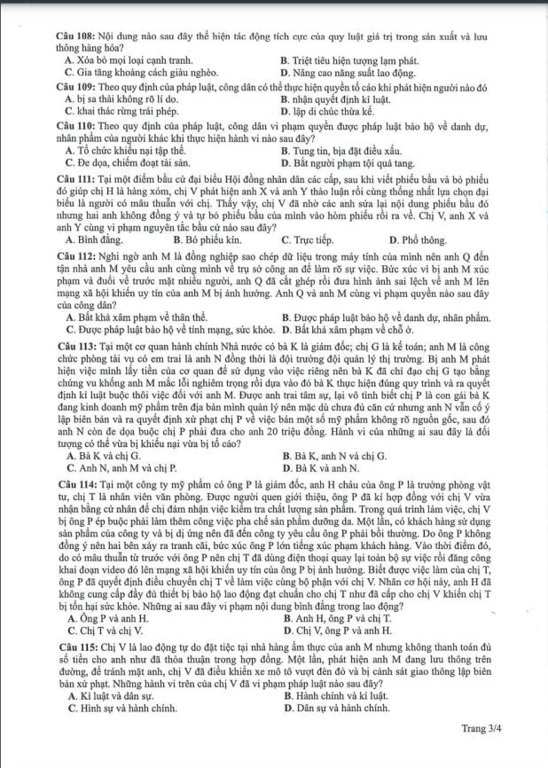 de thi tham khao mon giao duc cong dan ky thi tot nghiep thpt 2023 hinh 3