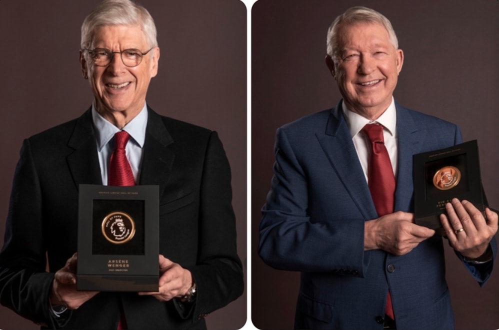 ngoai hang anh vinh danh 2 hlv huyen thoai alex ferguson va arsene wenger hinh 1