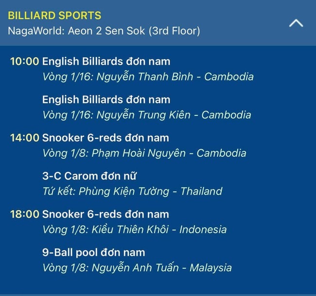 lich thi dau sea games 32 ngay 7 5 tam diem mon boi bong ro va vovinam hinh 29