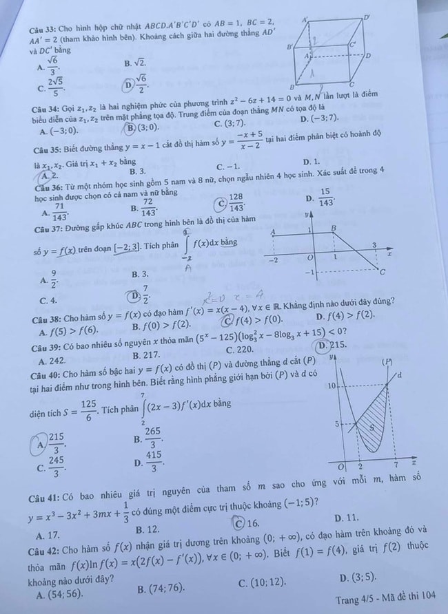 de thi tot nghiep thpt 2023 mon toan ma de 104 hinh 4