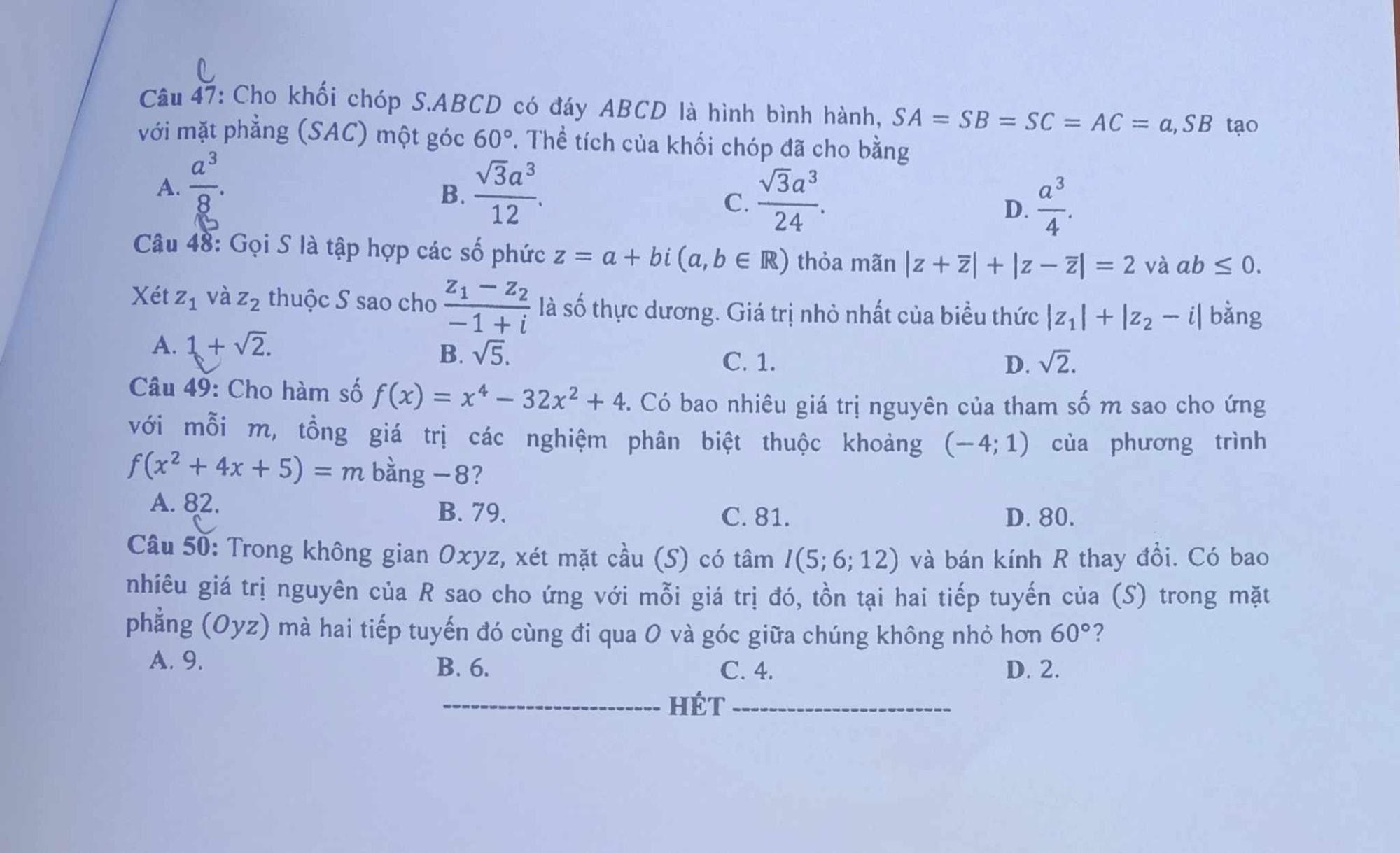 de thi tot nghiep thpt 2023 mon toan ma de 105 hinh 5
