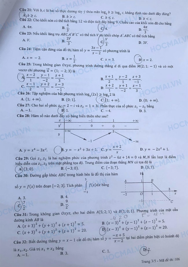 de thi tot nghiep thpt 2023 mon toan ma de 106 hinh 3