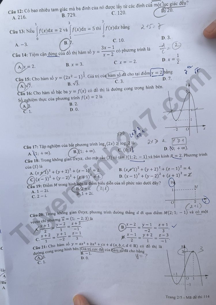 de thi tot nghiep thpt 2023 mon toan ma de 114 hinh 2