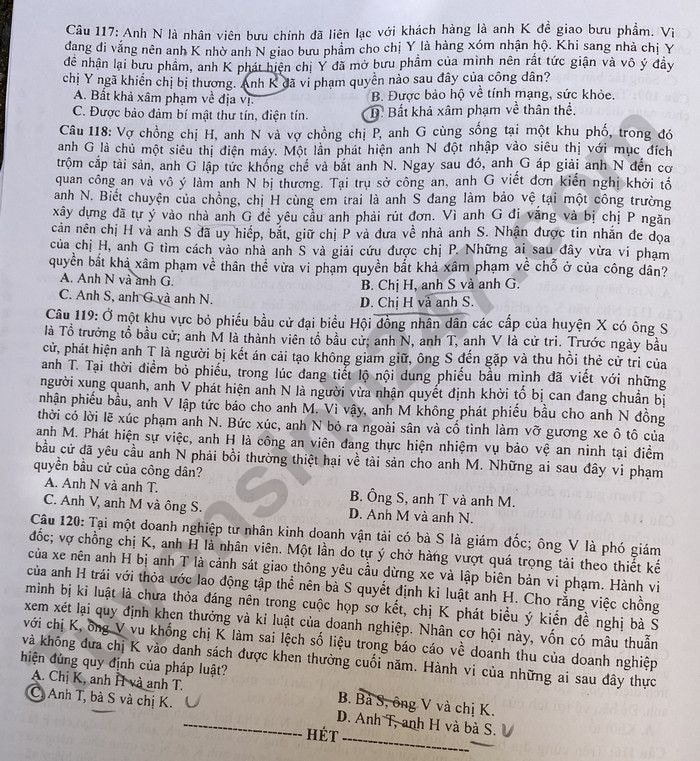 de thi tot nghiep thpt 2023 mon giao duc cong dan ma de 303 hinh 4