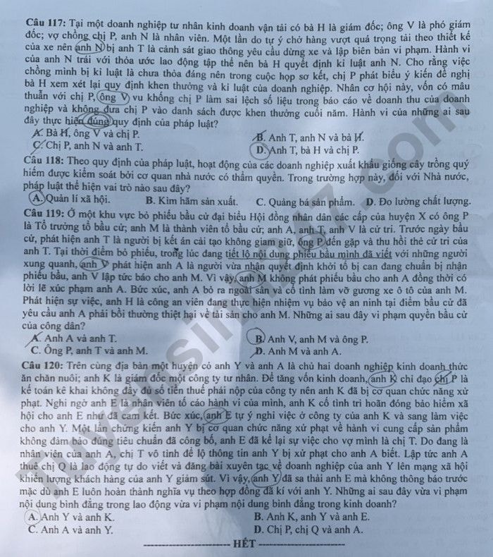 de thi tot nghiep thpt 2023 mon giao duc cong dan ma de 308 hinh 4