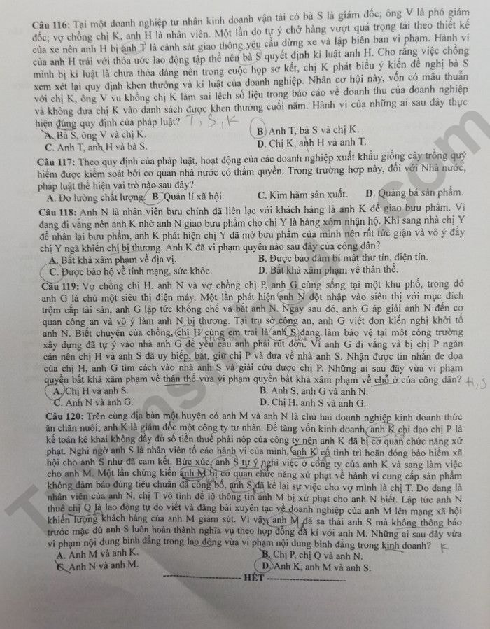 de thi tot nghiep thpt 2023 mon giao duc cong dan ma de 313 hinh 4