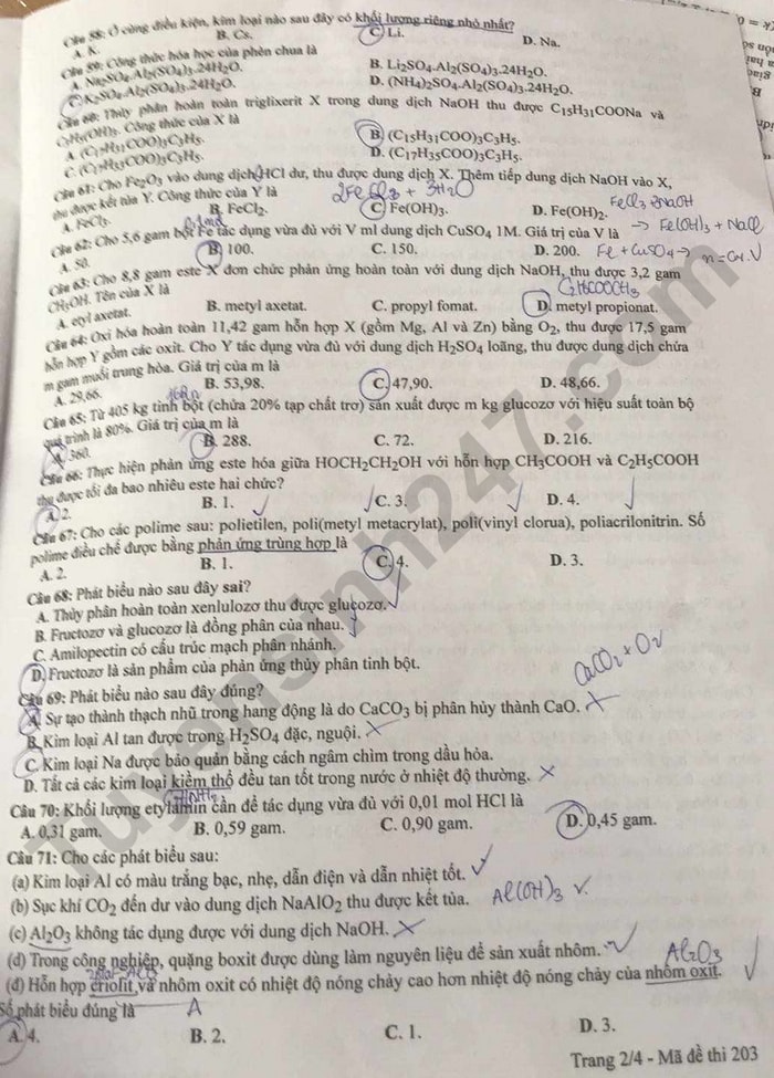 de thi tot nghiep thpt 2023 mon hoa hoc ma de 203 hinh 2