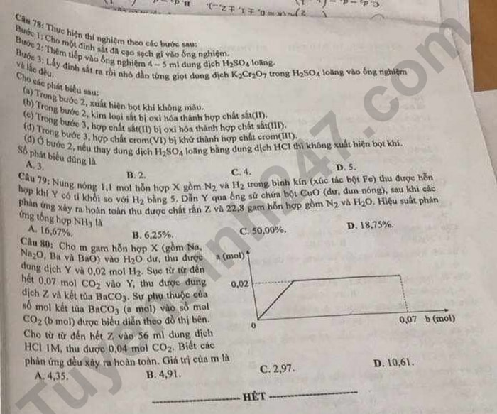 de thi tot nghiep thpt 2023 mon hoa hoc ma de 203 hinh 4