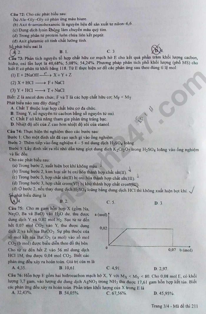 de thi tot nghiep thpt 2023 mon hoa hoc ma de 211 hinh 3