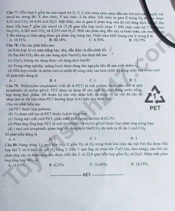 de thi tot nghiep thpt 2023 mon hoa hoc ma de 211 hinh 4