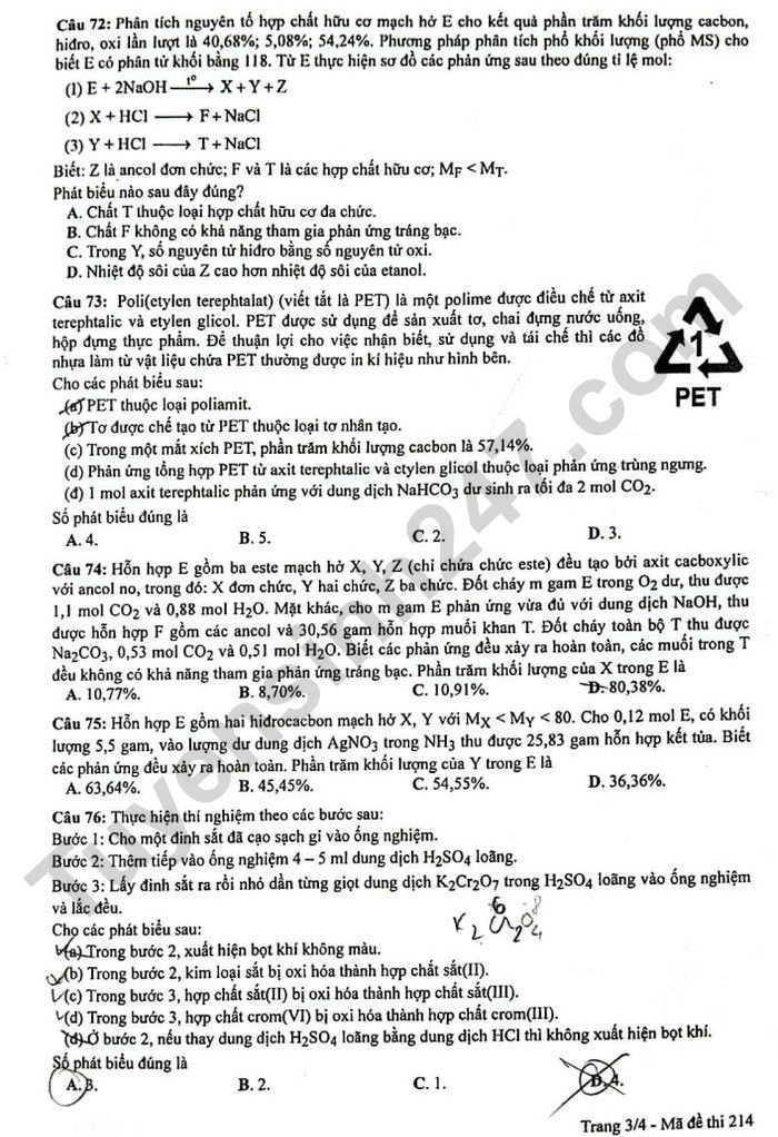 de thi tot nghiep thpt 2023 mon hoa hoc ma de 214 hinh 3