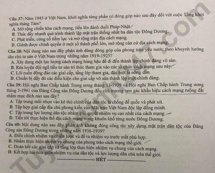 de thi tot nghiep thpt 2023 mon lich su ma de 310 hinh 4