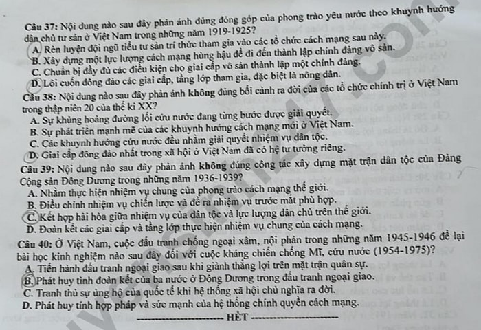 de thi tot nghiep thpt 2023 mon lich su ma de 316 hinh 4