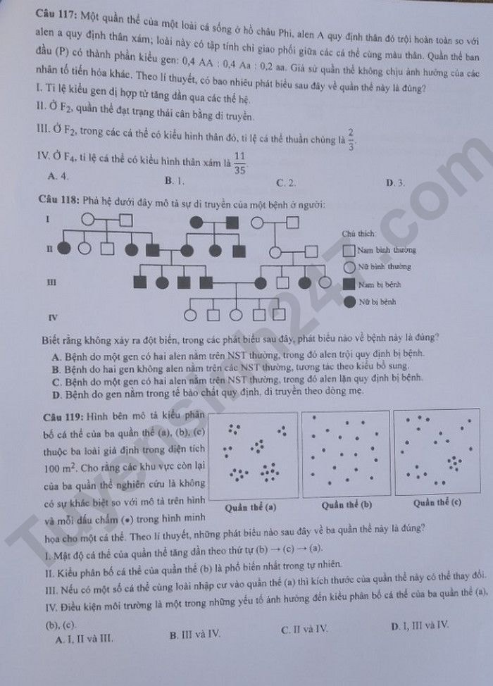 de thi tot nghiep thpt 2023 mon sinh hoc ma de 205 hinh 5