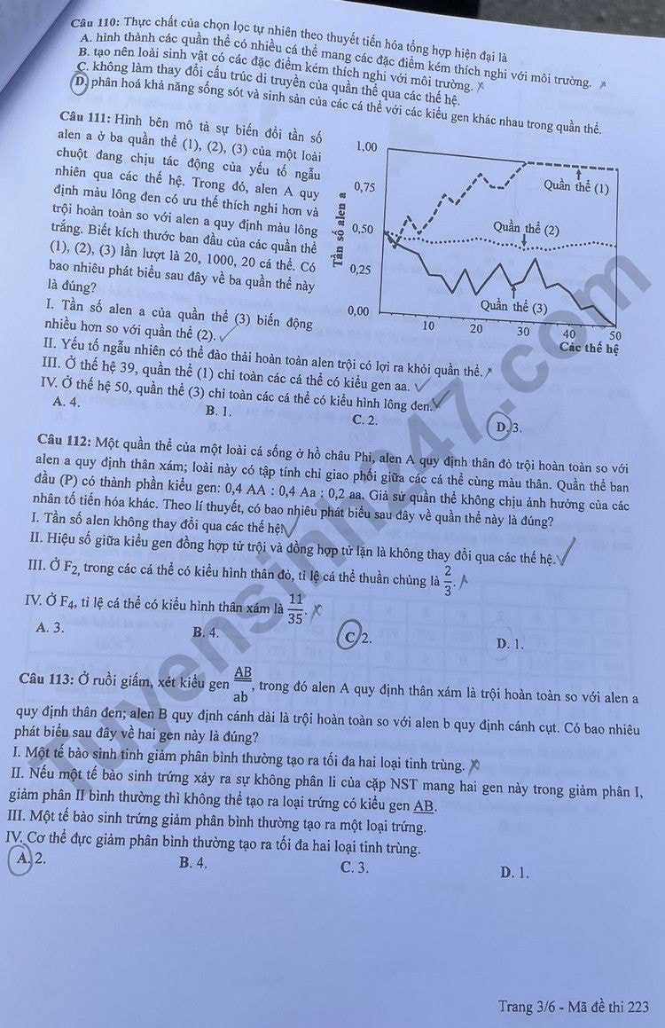 de thi tot nghiep thpt 2023 mon sinh hoc ma de 223 hinh 3