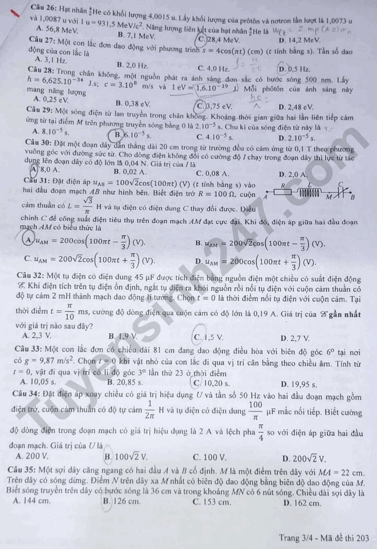 de thi tot nghiep thpt 2023 mon vat ly ma de 203 hinh 3