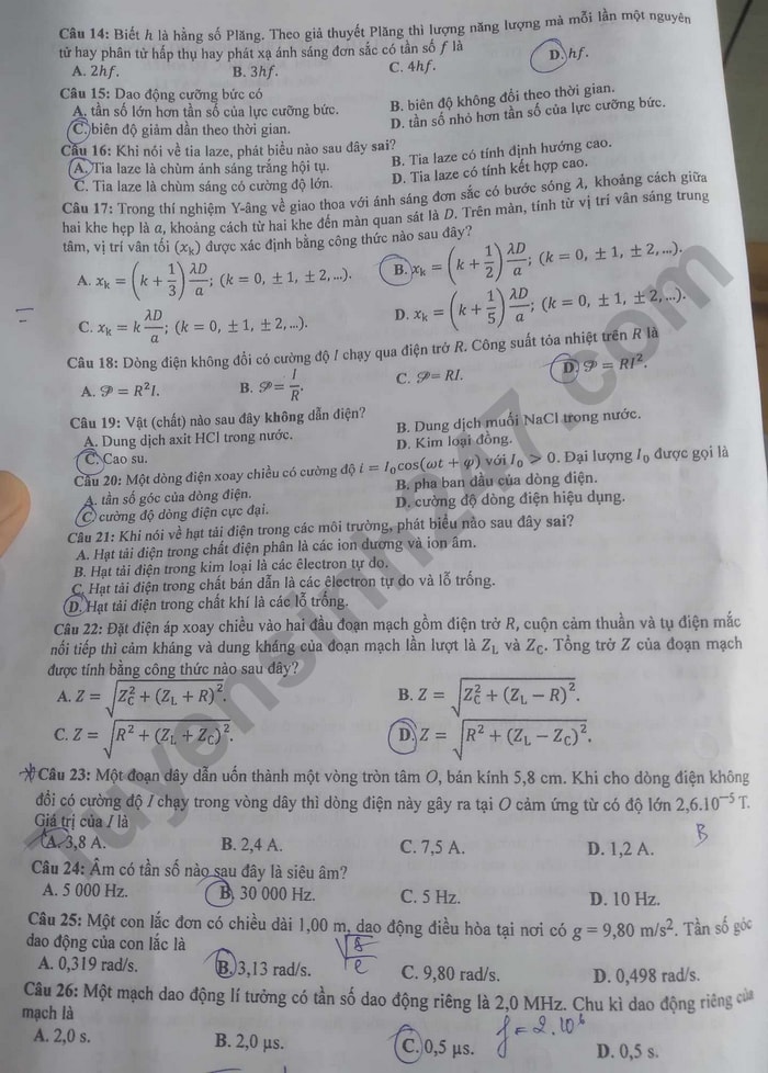 de thi tot nghiep thpt 2023 mon vat ly ma de 210 hinh 2