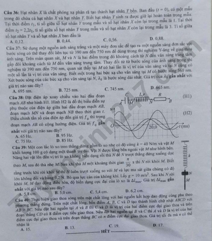 de thi tot nghiep thpt 2023 mon vat ly ma de 220 hinh 4