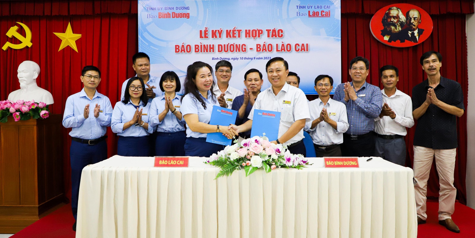 bao binh duong va bao lao cai hop tac nang cao hoat dong nghiep vu bao chi hinh 1