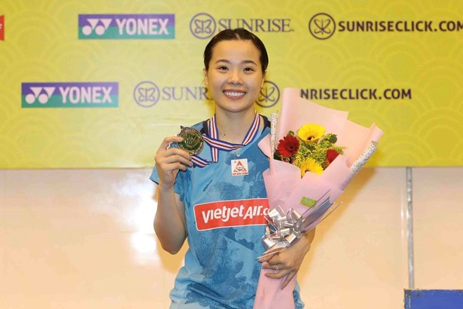 nguyen thuy linh vo dich giai cau long vietnam open 2023 hinh 1