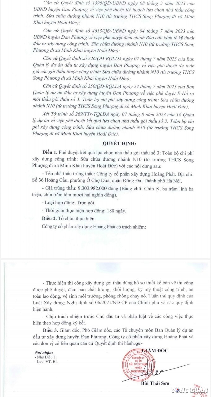 dan phuong ha noi du an sua chua duong nhanh n10 co dau hieu lam au hinh 1