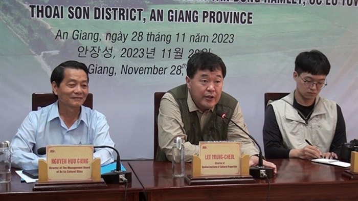 an giang khai quat khao co hoc di tich oc eo tai go danh sang hinh 1