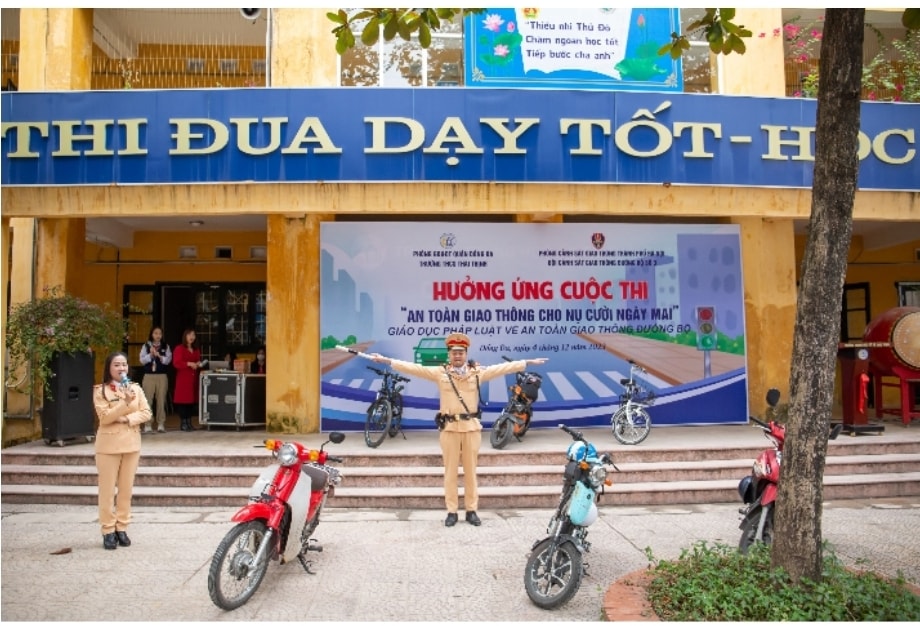 truong thcs thai thinh to chuc chuong trinh huong ung cuoc thi an toan giao thong cho nu cuoi ngay mai hinh 10