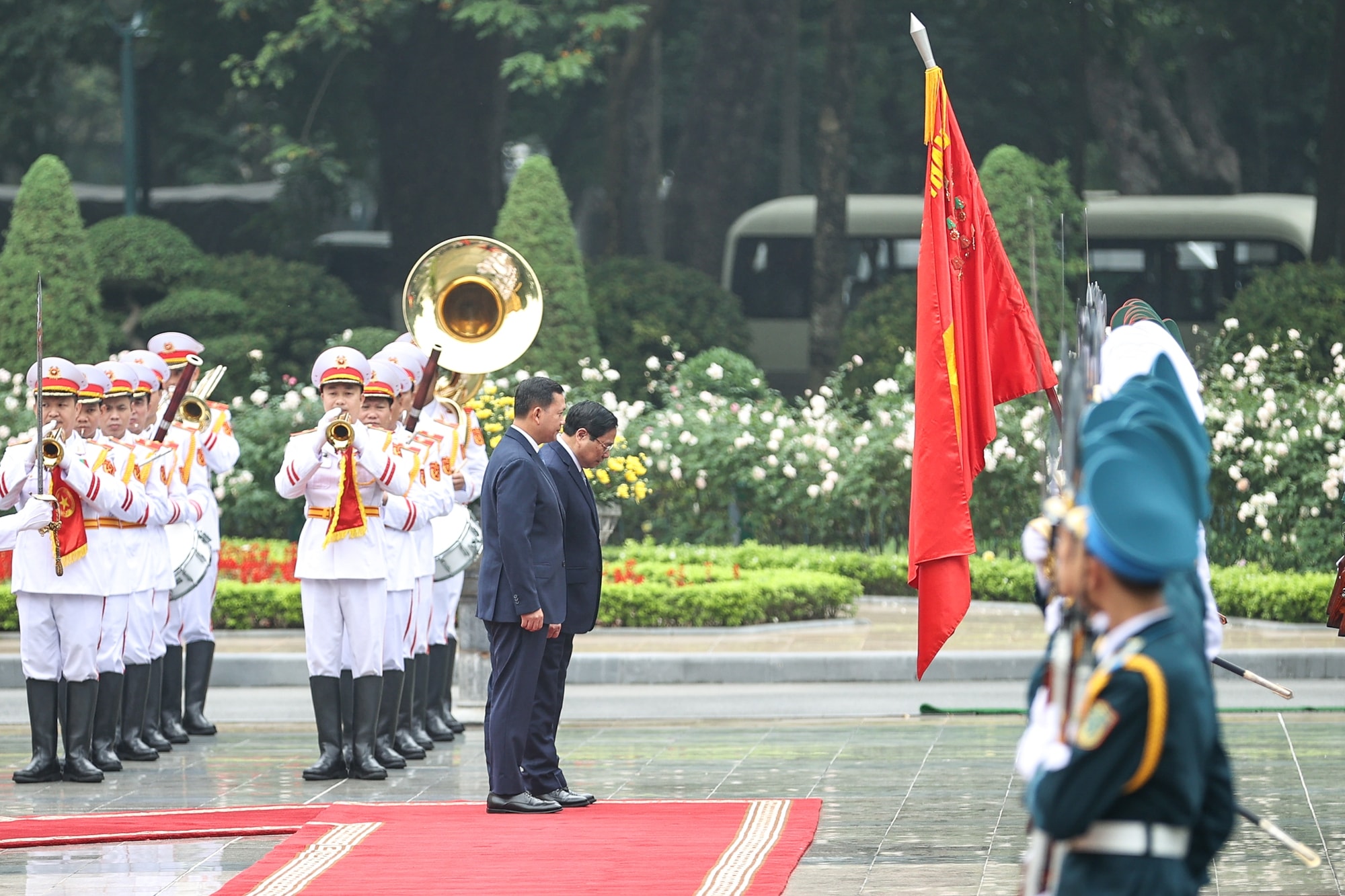 thu tuong pham minh chinh chu tri le don thu tuong campuchia samdech moha bovor thipadei hun manet hinh 2