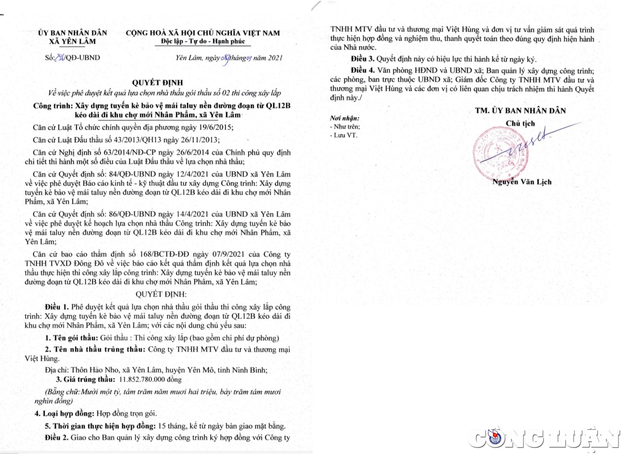 yen mo ninh binh cong ty viet hung trung thau du an hon chuc ty dong nho ho so nang luc rom hinh 2