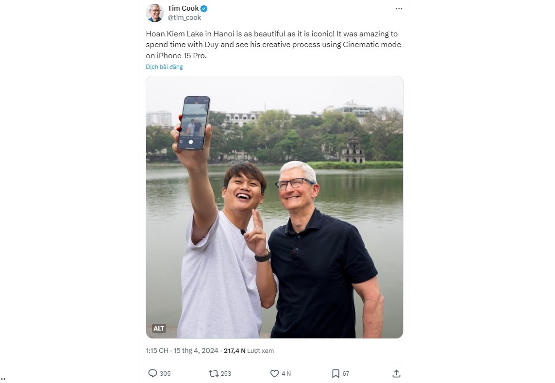 bao chi the gioi danh gia cao chuyen tham cua ceo tim cook den viet nam hinh 1