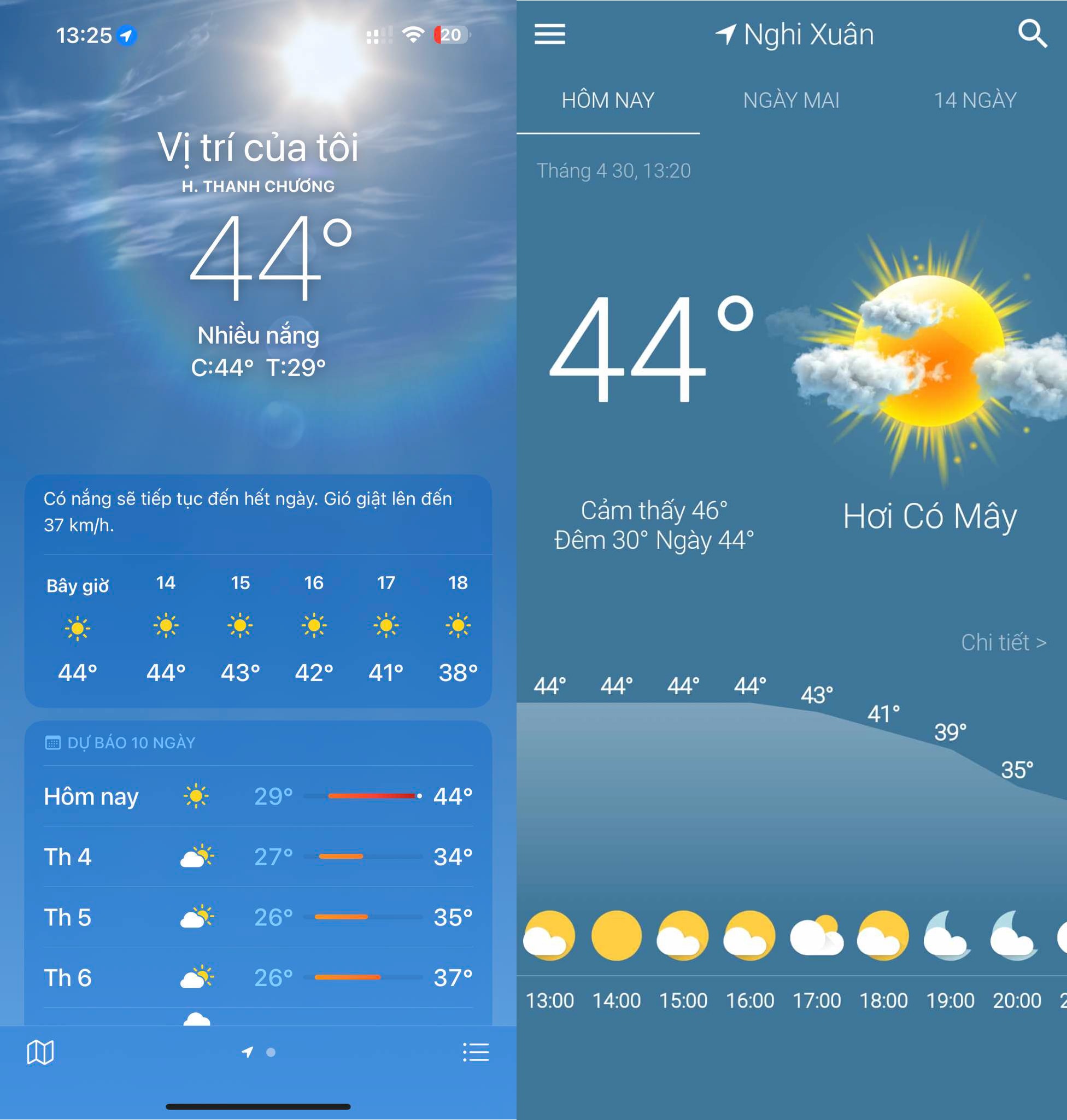 nghe an ha tinh nang nong dinh diem mot so noi len den 44 do c hinh 2
