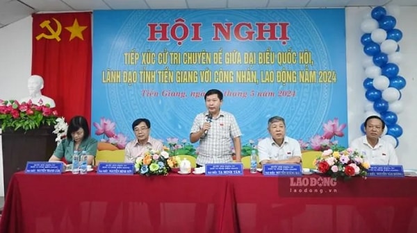 cong nhan lao dong o tien giang de nghi xu ly doanh nghiep no bhxh hinh 1