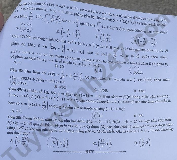 de thi tot nghiep thpt 2024 mon toan ma de 110 hinh 5