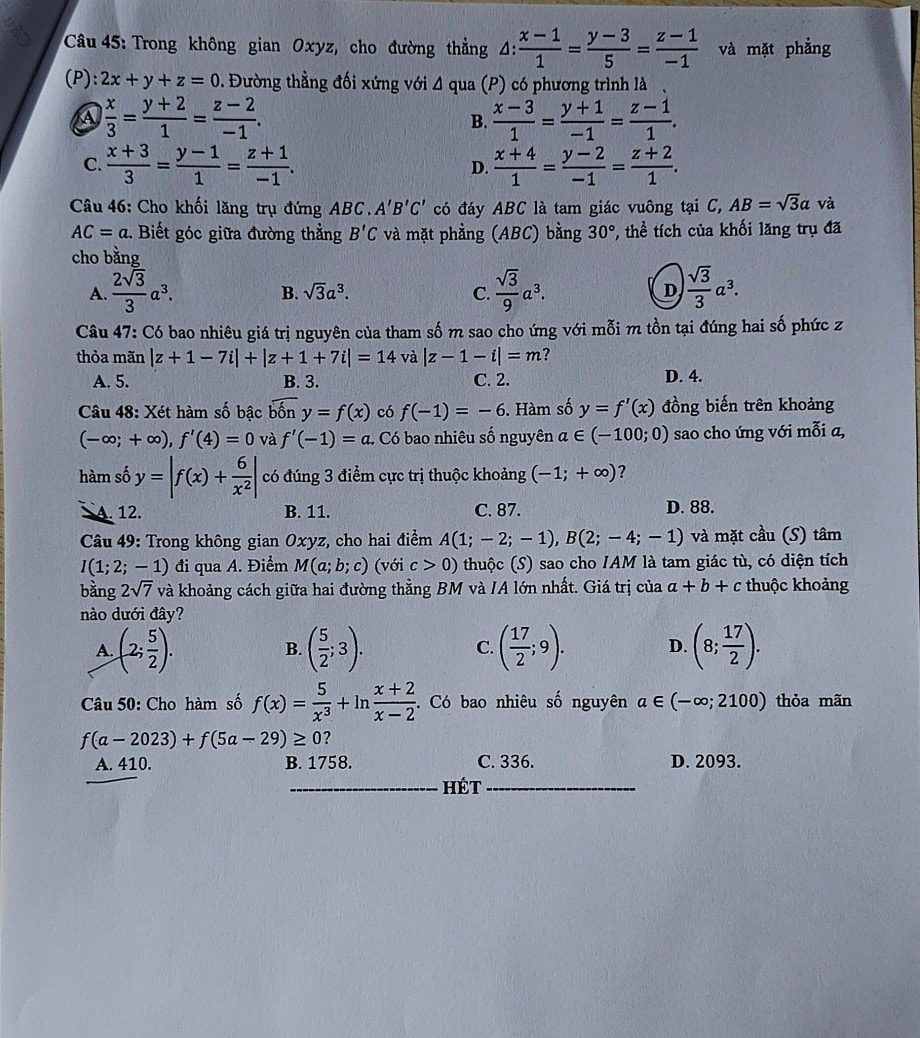 de thi tot nghiep thpt 2024 mon toan ma de 118 hinh 5