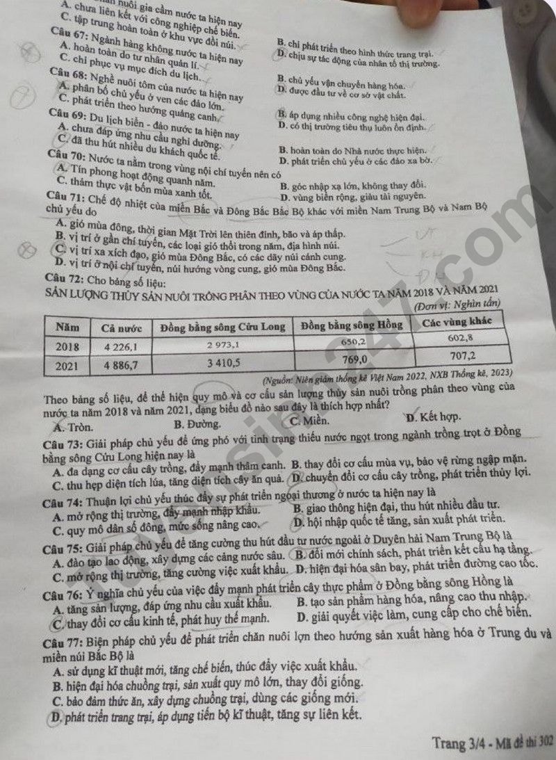 de thi tot nghiep thpt 2024 mon dia ly ma de 302 hinh 3