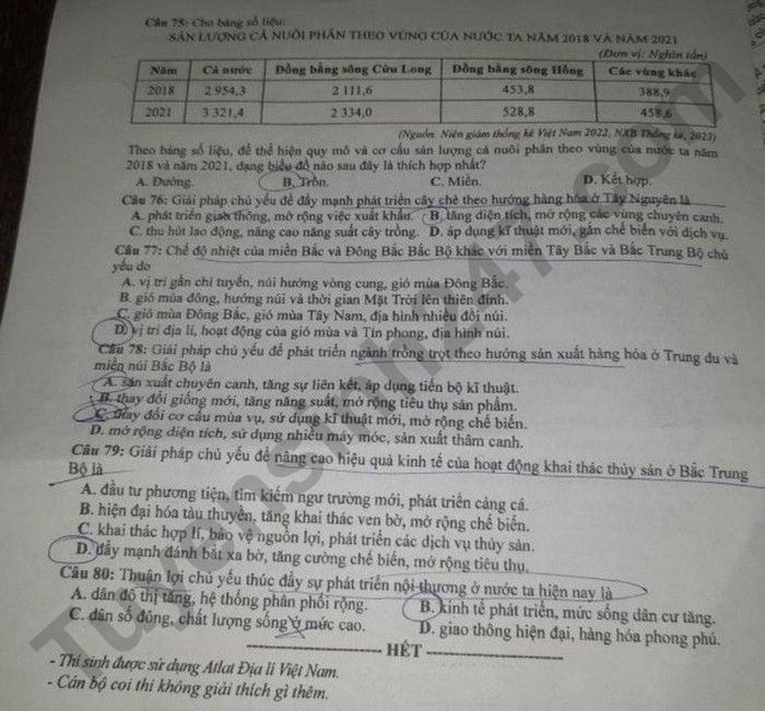 de thi tot nghiep thpt 2024 mon dia ly ma de 311 hinh 4