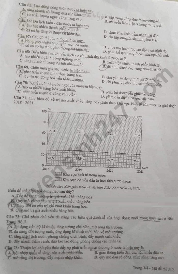 de thi tot nghiep thpt 2024 mon dia ly ma de 312 hinh 3